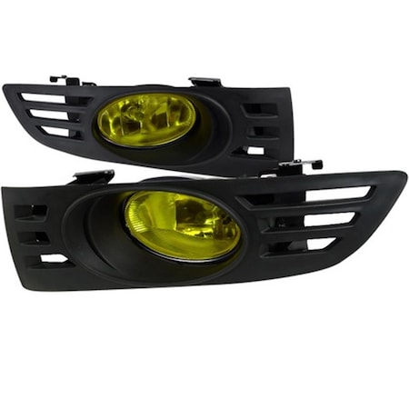 Overtime 2 Door OEM Fog Lights for 03 to 05 Honda Accord Yellow - 10 x 12 x 18 in. OV3206907